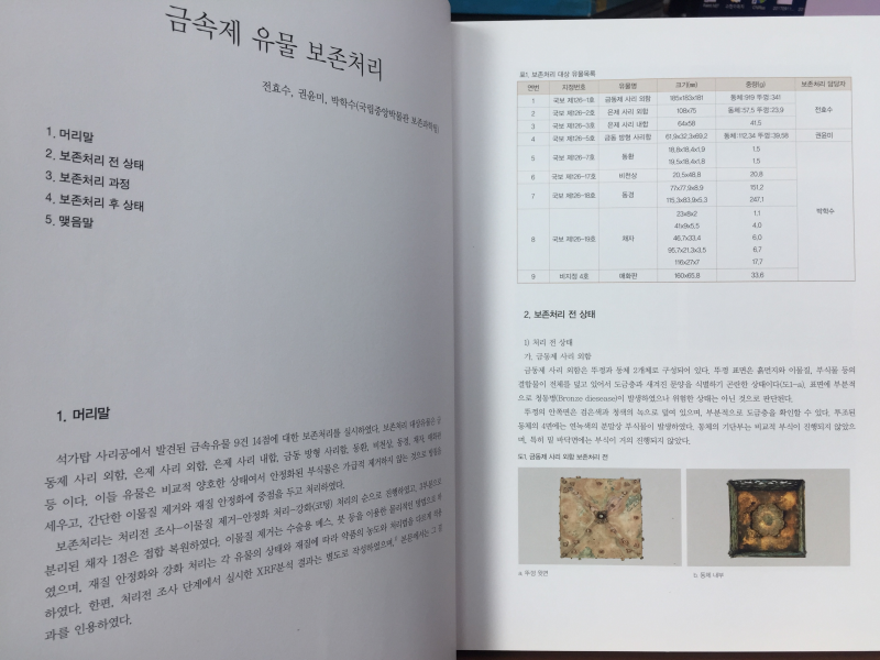불국사 석가탑 유물4 - 보존처리,분석