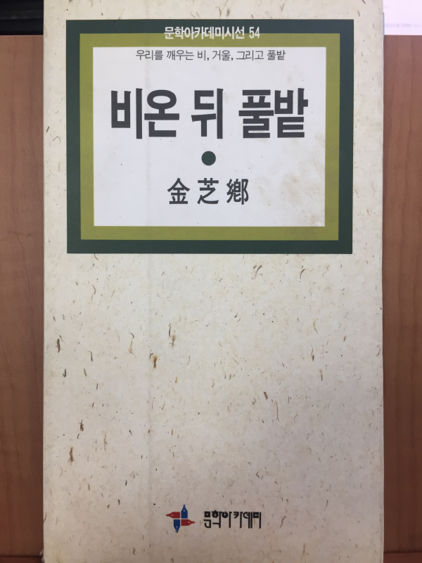 비온 뒤 풀밭 (김지향 시집,초판)