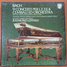 Bach* / Raymond Leppard, English Chamber Orchestra, Andrew Davis, Philip Ledger, Blandine Verlet ‎– 9 Concerti Per 1,2,3 E 4 Cembali Ed Orchesta