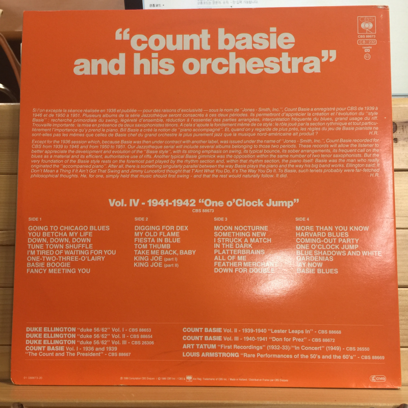 Count Basie ‎– Count Basie Vol.IV-1941-1942 