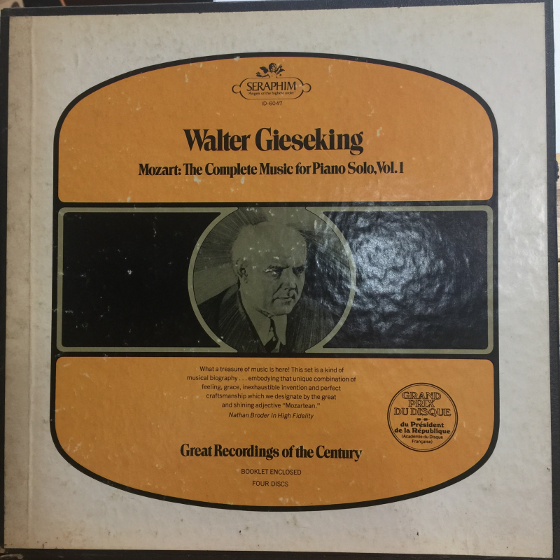 Walter Gieseking / Mozart* ‎– The Complete Music For Piano Solo, Vol.1