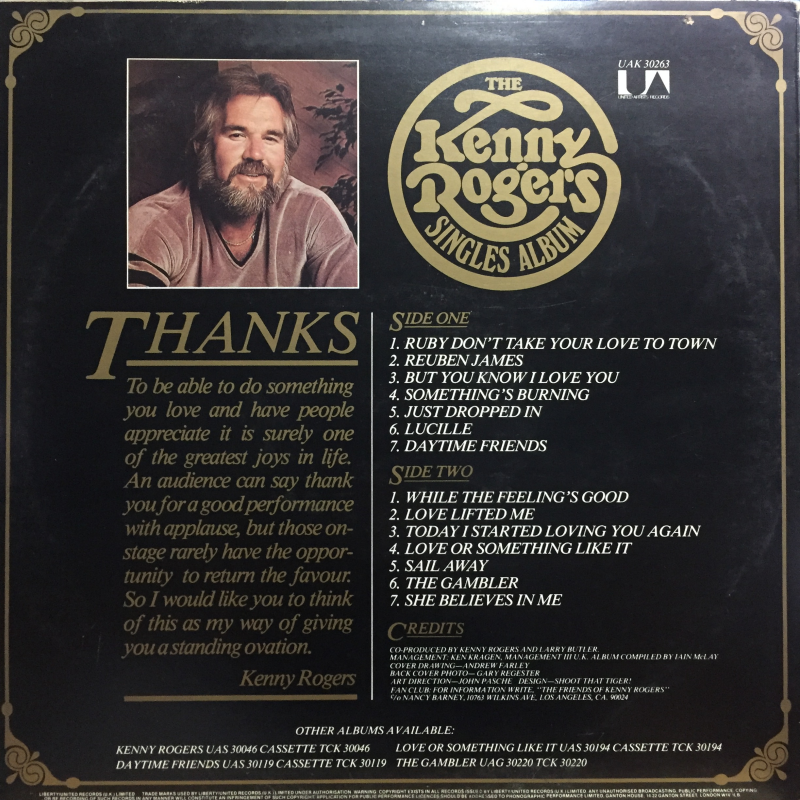 Kenny Rogers ‎– The Kenny Rogers Singles Album