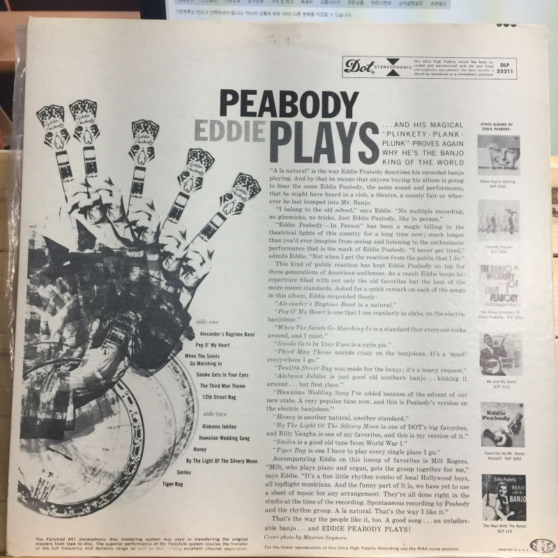 Eddie Peabody ‎– Eddie Peabody Plays
