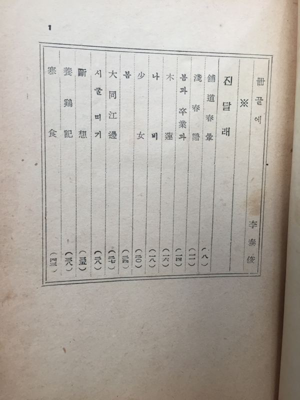 산딸기 (노천명 제1수필집,1948년 초판,상태 최상)