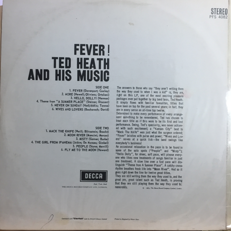 Ted Heath And His Music ‎– Fever!