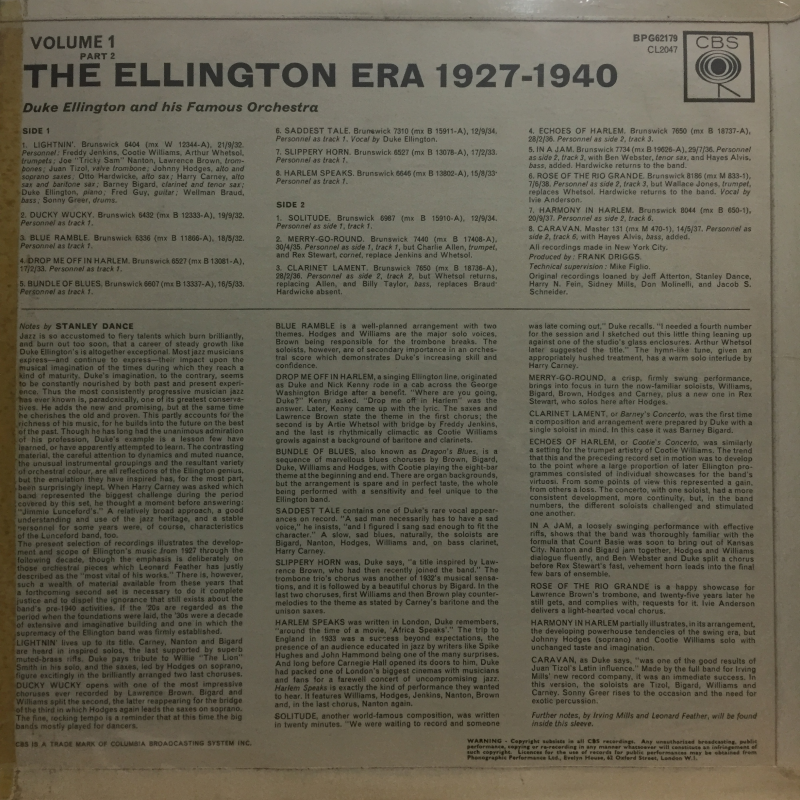 Duke Ellington And His Famous Orchestra* ‎– The Ellington Era 1927-1940: Volume One, Part Two