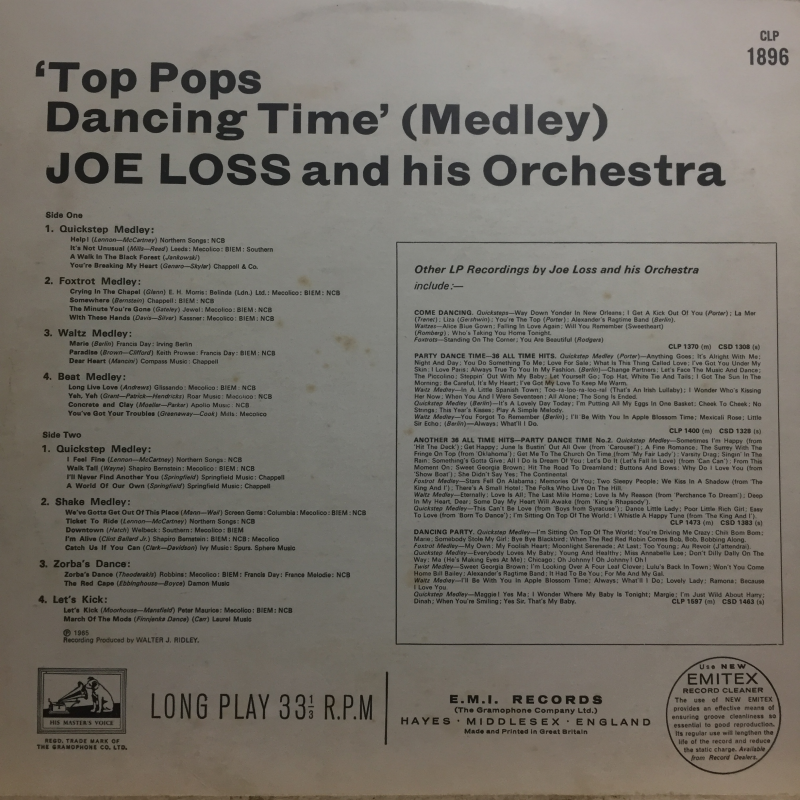 Joe Loss And His Orchestra ‎– Top Pops Dancing Time