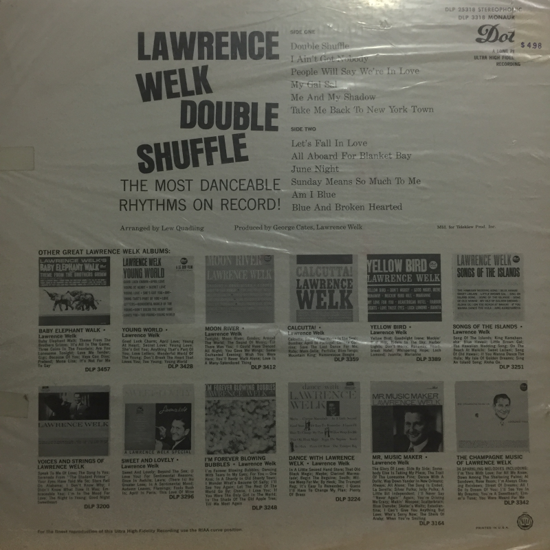 Lawrence Welk And His Orchestra ‎– Double Shuffle