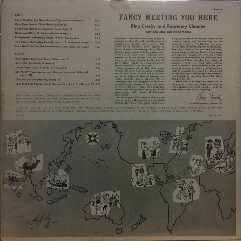 Bing Crosby And Rosemary Clooney ‎– Fancy Meeting You Here