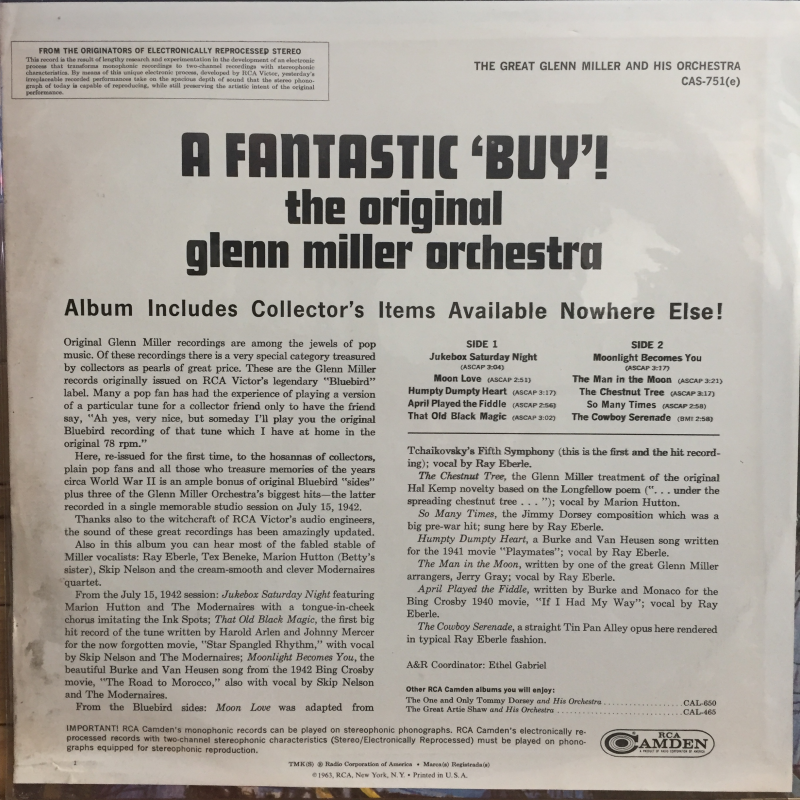 Glenn Miller And His Orchestra ‎– The Great Glenn Miller And His Orchestra