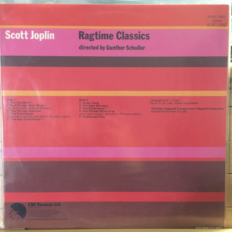 Gunther Schuller ‎– Scott Joplin: Ragtime Classics