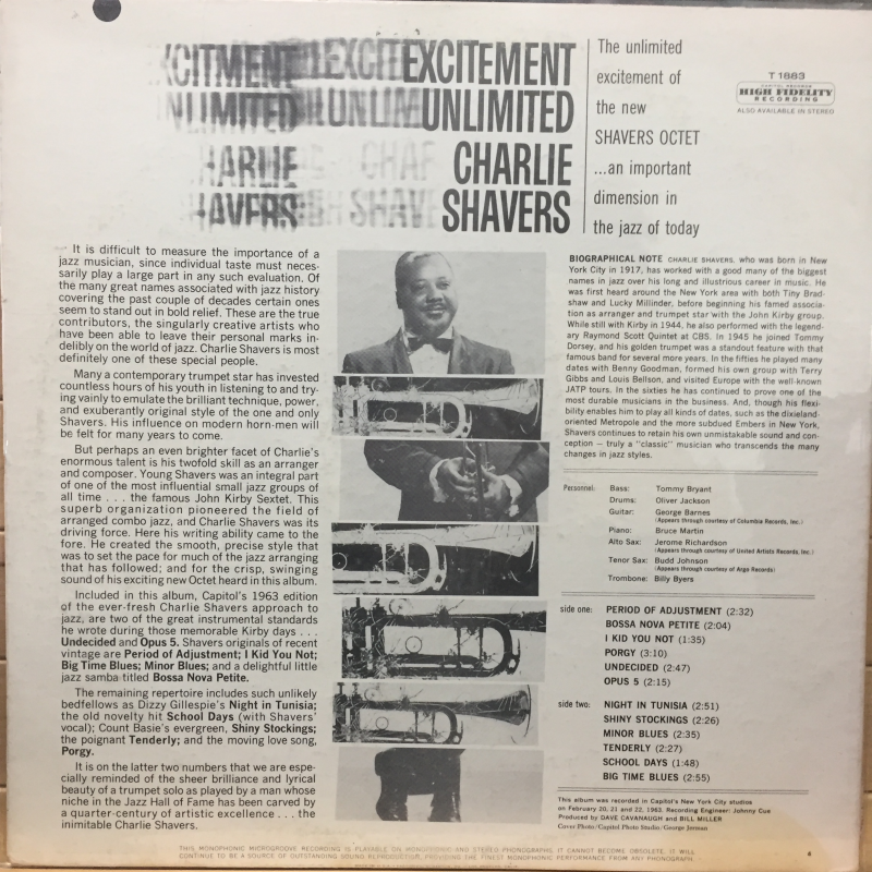 Charlie Shavers ‎– Excitement Unlimited