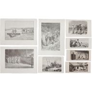 프랑스에서 제작한 조선 판화 8점 스크랩 일괄