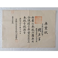 1950년 경기공립상업중학교 졸업장