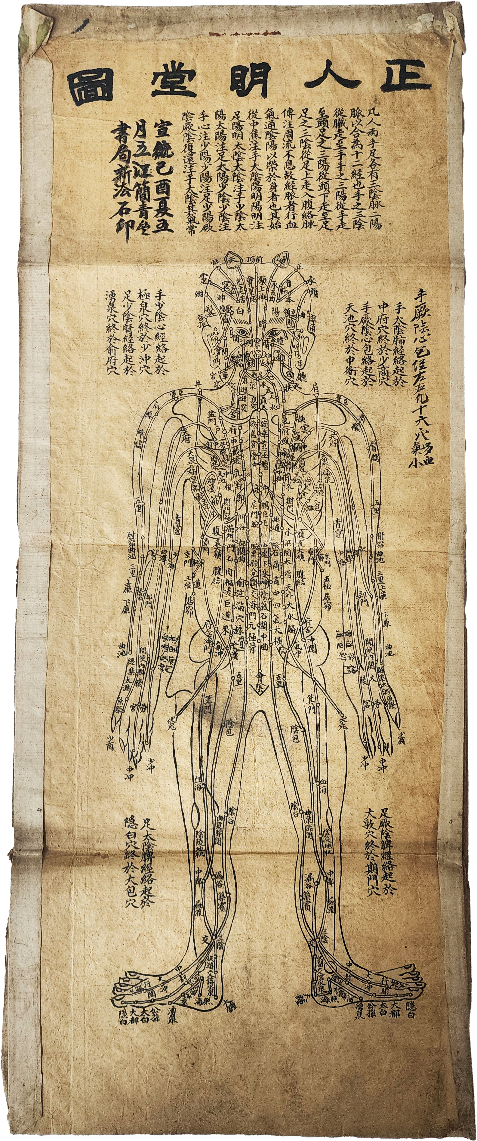 [16] 1909년 상해 簡靑參書局에서 발행한 인체경혈도 4점