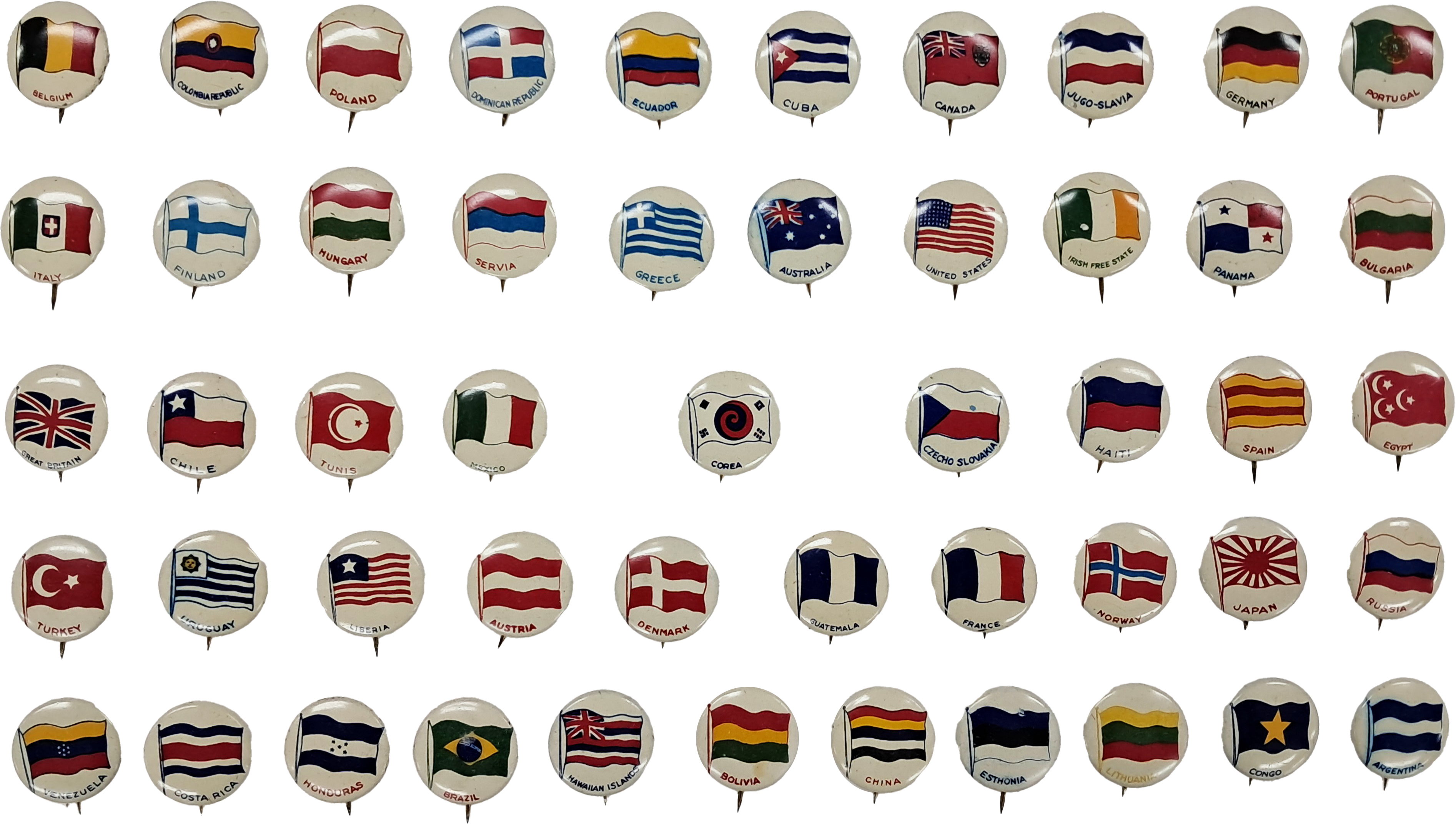 [51] [핀백 버튼 배지 Pinback Button Flag] 50점 일괄
