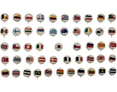 [51] [핀백 버튼 배지 Pinback Button Flag] 50점 일괄