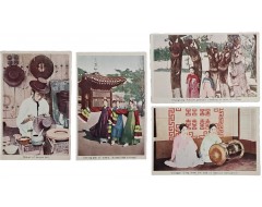 [167] 원 종이 케이스에 담긴 컬러 사진엽서 4점