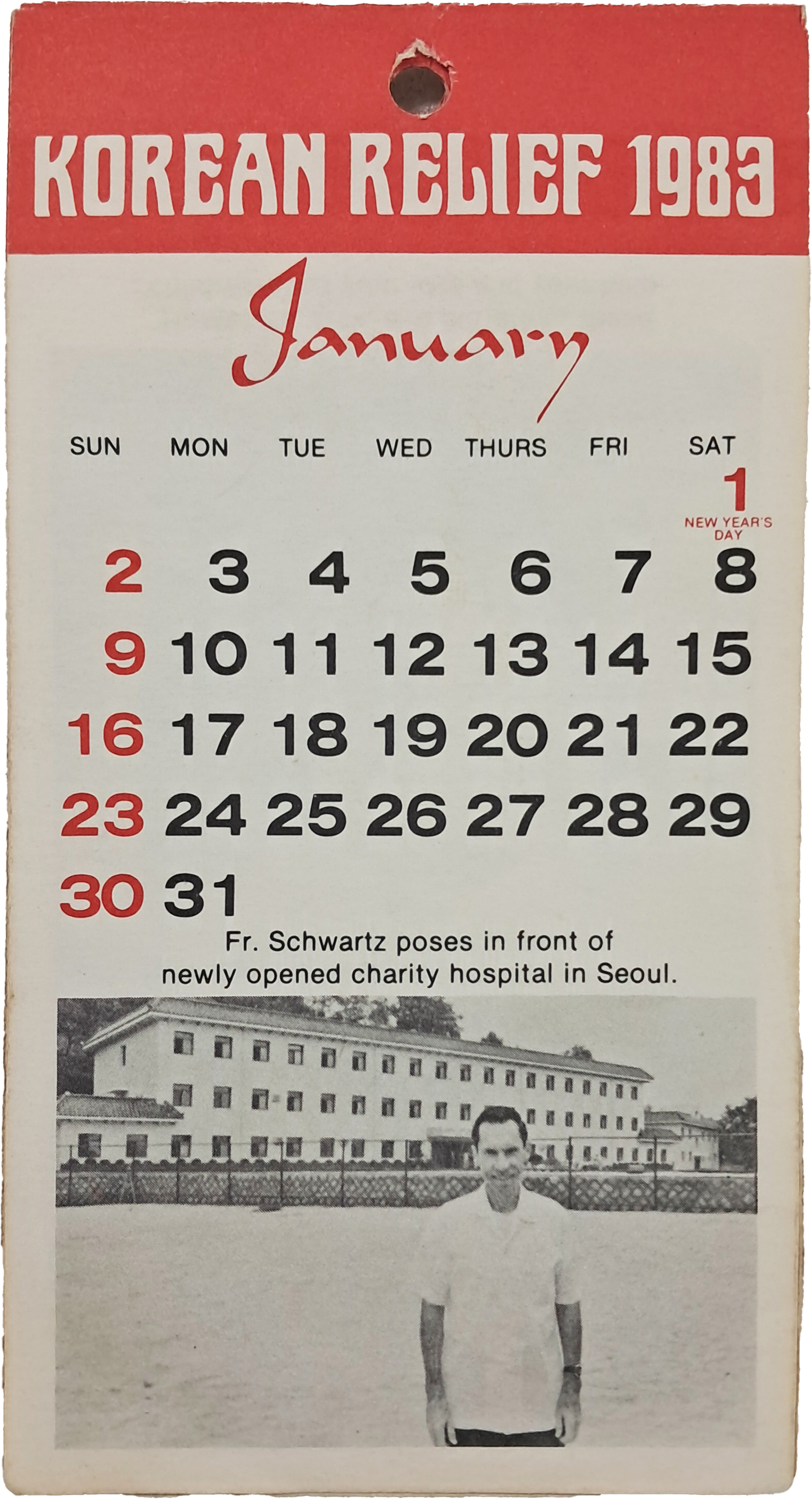 [26] 슈월츠(Schwartz) 신부가 세운 한국자선회 달력