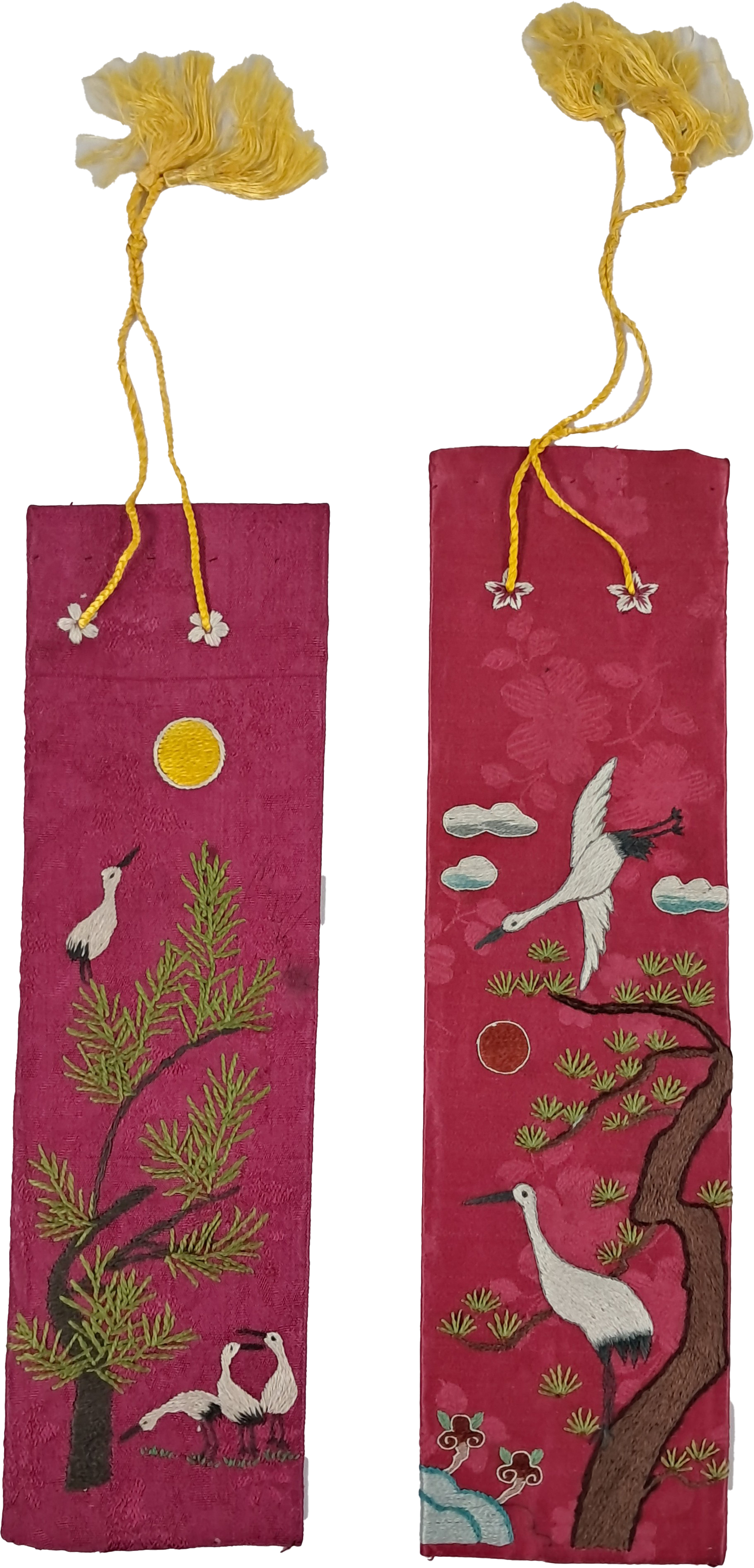 [28] 십장생을 수놓은 [수저주머니] 2점