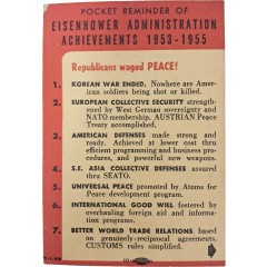 [44] 아이젠하워 행정부 업적홍보용 포켓카드
