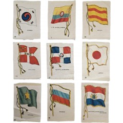 [58] 1900년대 초 실크 태극기를 포함한 국기 9점 모음