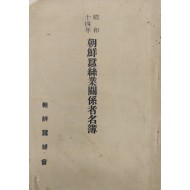 [260] 조선잠사업관계자 명부 朝鮮蠶絲業關係者 名簿